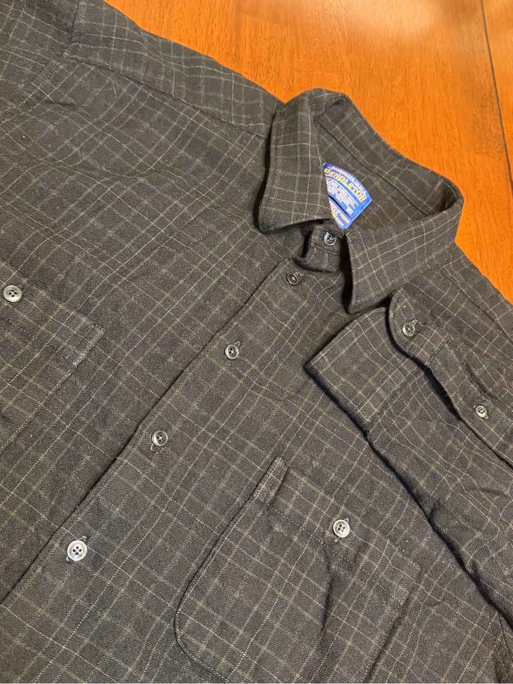 Pendleton Men’s XL 100% Virgin Wool Flannel Long Sleeve Button-Up Shirt Plaid